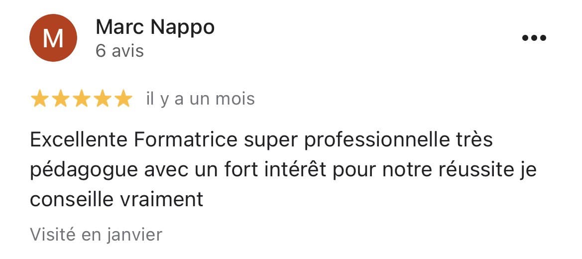 Avis élève 1